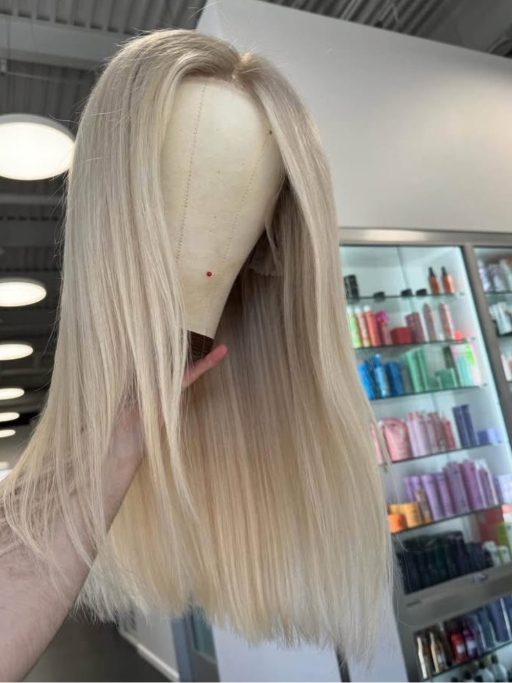 Beautiful blonde lace front human hair wig
